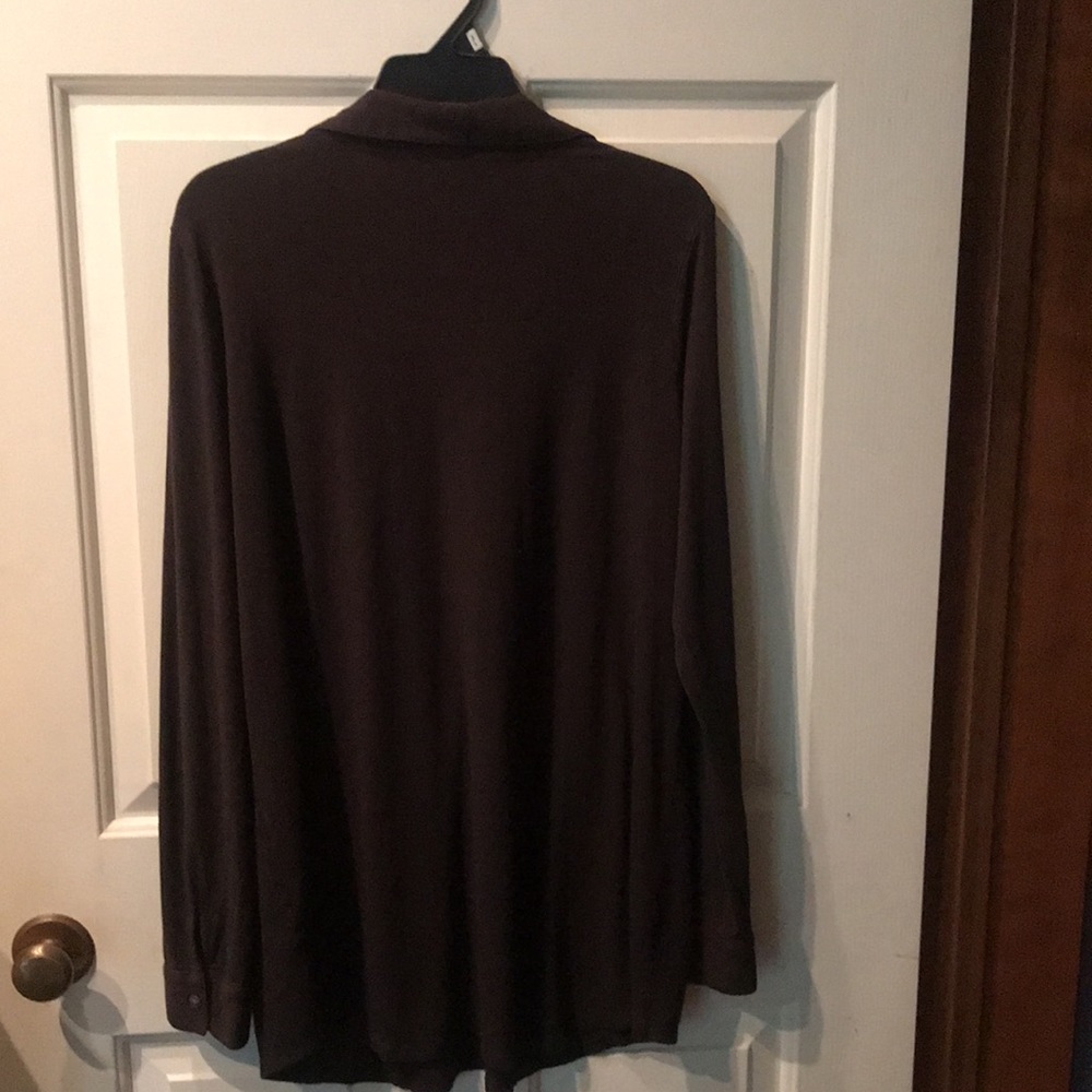 J Jill long sleeve top size L color brown - Picture 2 of 4